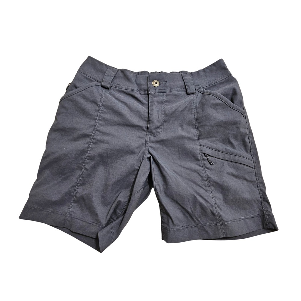 Duluth Trading Co Shorts Womens 2 Ink Blue Nylon Stretch Hiking 3237-97